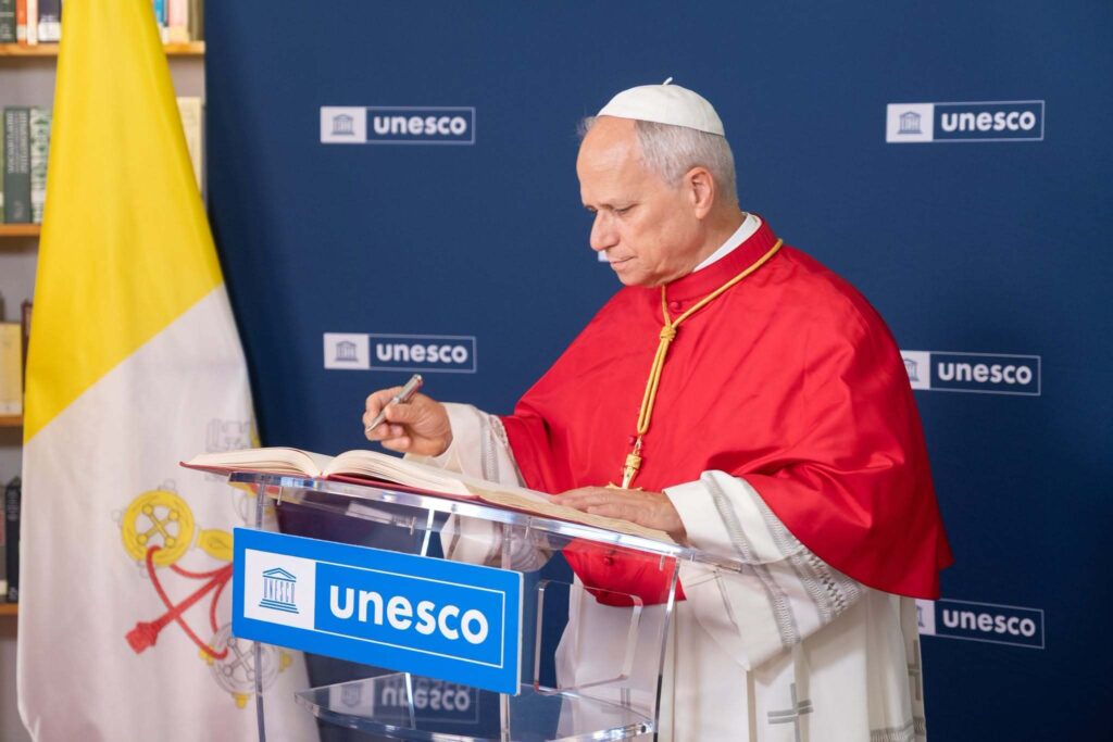 papa leon unesco france 2026